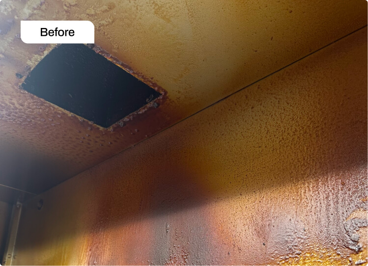 Interior Canopy Cleaning Before